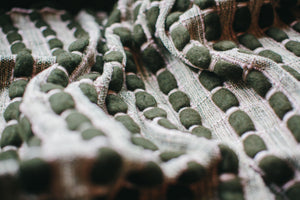 Brittany Throw | "Pebbles" | Evergreen & Natural