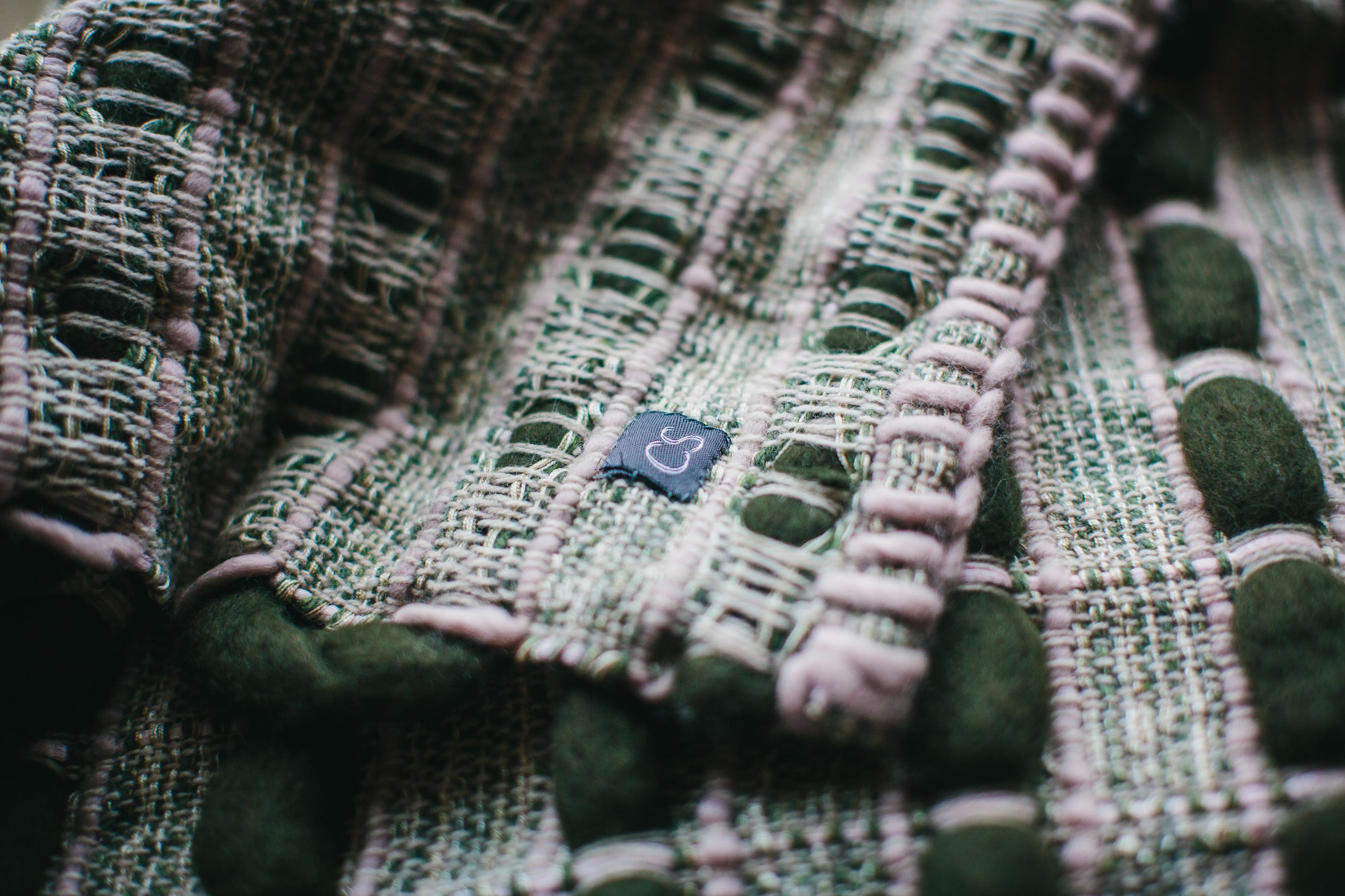 Brittany Throw | "Pebbles" | Evergreen & Natural